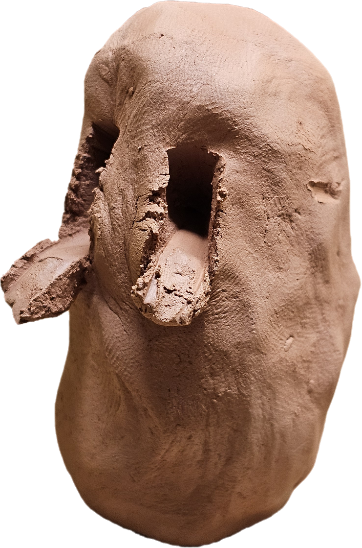 Sculpture en argile par Ma, art brut